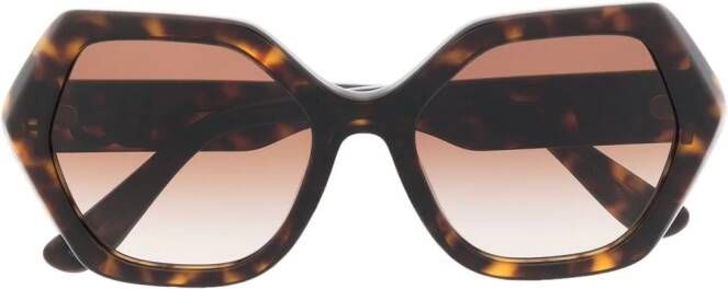 Dolce & Gabbana Eyewear DG zonnebril met geometrisch montuur Bruin