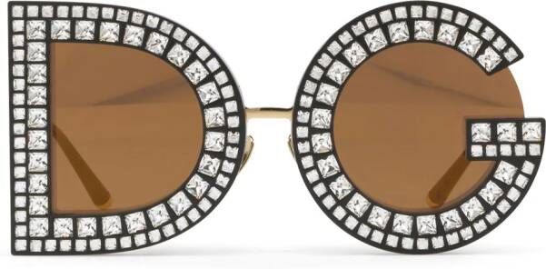 Dolce & Gabbana Eyewear DG zonnebril met rond montuur Goud