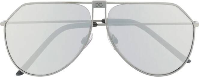 Dolce & Gabbana Eyewear DG2248 zonnebril met piloten montuur Metallic