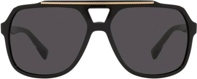 Dolce & Gabbana Eyewear DG4388 zonnebril met piloten montuur Zwart