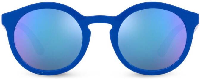 Dolce & Gabbana Eyewear Gamers zonnebril met rond montuur Blauw