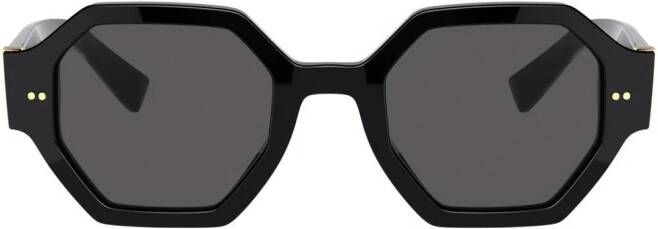 Dolce & Gabbana Eyewear Gros zonnebril met achthoekig montuur Zwart