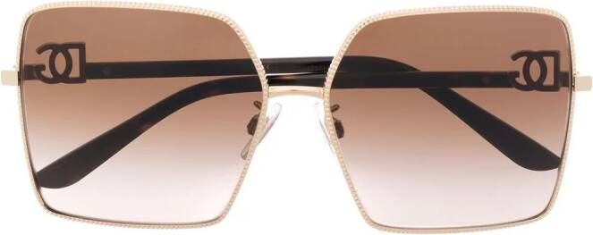 Dolce & Gabbana Eyewear Gros zonnebril met vierkant montuur Bruin