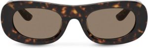 Dolce & Gabbana Eyewear logo-plaque rectangle-frame sunglasses Bruin