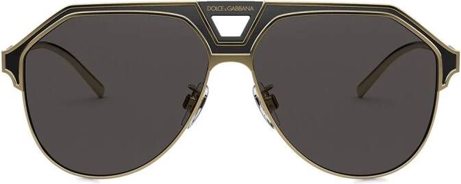 Dolce & Gabbana Eyewear Miami zonnebril met piloten montuur Zwart