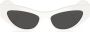 Dolce & Gabbana Eyewear Zonnebril met ovalen montuur Wit - Thumbnail 1