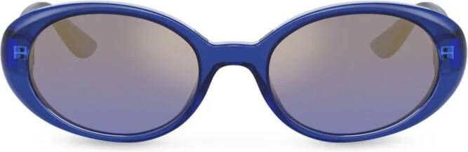 Dolce & Gabbana Eyewear Zonnebril met ovaal montuur Blauw