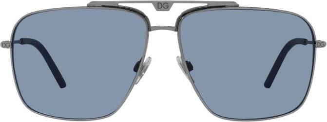Dolce & Gabbana Eyewear Slim zonnebril met piloten montuur Blauw