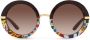 Dolce & Gabbana Eyewear Zonnebril met rond montuur Bruin - Thumbnail 1