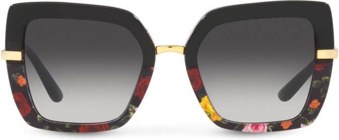 Dolce & Gabbana Eyewear Zonnebril met schildpadschild design Zwart