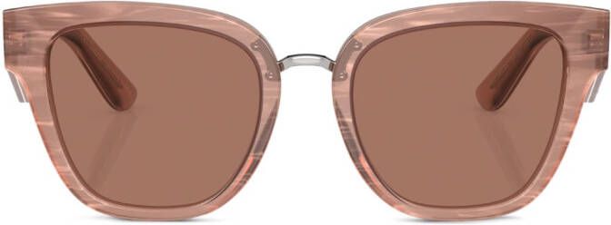 Dolce & Gabbana Eyewear Zonnebril met cat-eye montuur Bruin