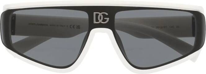 Dolce & Gabbana Eyewear Zonnebril met geometrisch montuur Wit