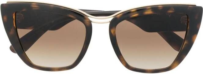 Dolce & Gabbana Eyewear Zonnebril met kattenoog montuur Bruin