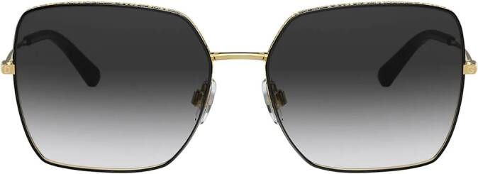 Dolce & Gabbana Eyewear Zonnebril met logo montuur Zwart