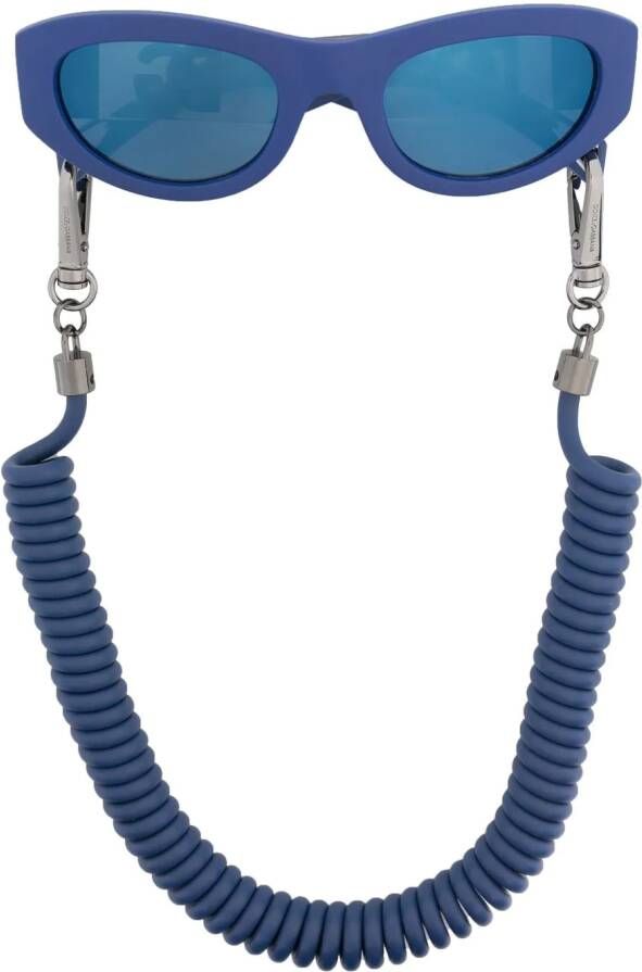 Dolce & Gabbana Eyewear Zonnebril met logoplakkaat Blauw