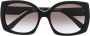 Dolce & Gabbana Eyewear Zonnebril met oversized montuur Zwart - Thumbnail 1