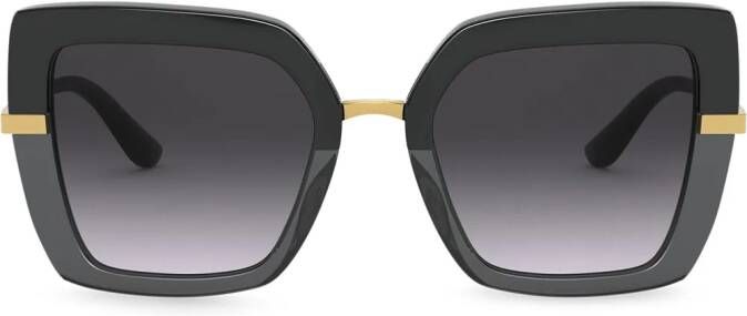 Dolce & Gabbana Eyewear Zonnebril met oversized montuur Zwart