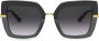 Dolce & Gabbana Eyewear Zonnebril met oversized montuur Zwart - Thumbnail 1