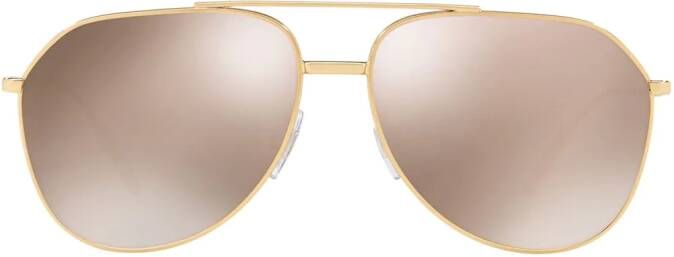 Dolce & Gabbana Eyewear Zonnebril met piloten montuur Goud