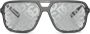 Dolce & Gabbana Eyewear Zonnebril met rechthoekig montuur Grijs - Thumbnail 1