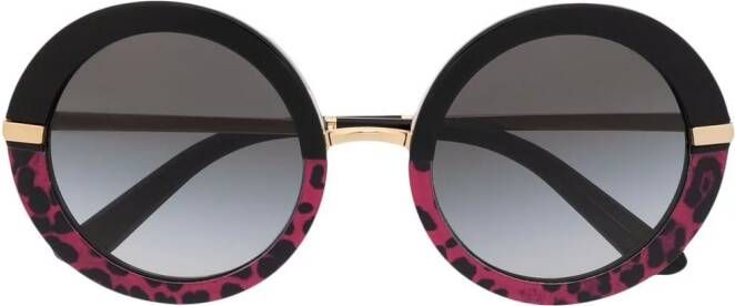 Dolce & Gabbana Eyewear Zonnebril met rond montuur Goud