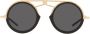 Dolce & Gabbana Eyewear Zonnebril met rond montuur Zwart - Thumbnail 1