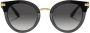 Dolce & Gabbana Eyewear Zonnebril met rond montuur Zwart - Thumbnail 1