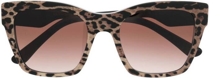 Dolce & Gabbana Eyewear Zonnebril met vierkant montuur Beige