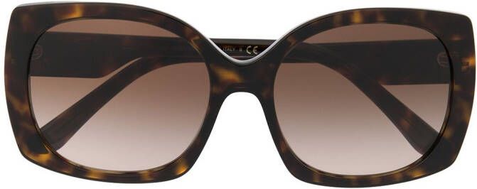 Dolce & Gabbana Eyewear Zonnebril met vierkant montuur Bruin