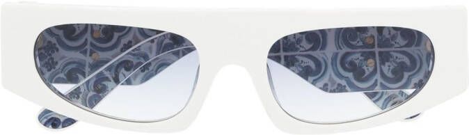 Dolce & Gabbana Eyewear Zonnebril met vierkant montuur Wit