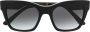 Dolce & Gabbana Eyewear Zonnebril met vierkant montuur Zwart - Thumbnail 1