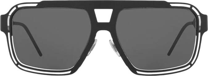 Dolce & Gabbana Eyewear Zonnebril met vierkant montuur Zwart