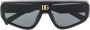 Dolce & Gabbana Eyewear Zonnebril met vierkant montuur Zwart - Thumbnail 1