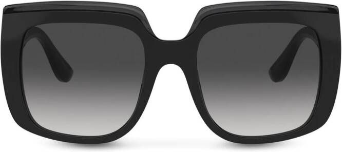 Dolce & Gabbana Eyewear Zonnebril met vierkant montuur Zwart