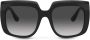 Dolce & Gabbana Eyewear Zonnebril met vierkant montuur Zwart - Thumbnail 1