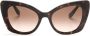 Dolce & Gabbana Eyewear Zonnebril met vlinder montuur Bruin - Thumbnail 1