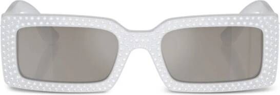 Dolce & Gabbana Eyewear Zonnebril verfraaid met kristallen Grijs
