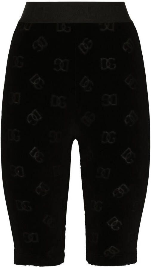 Dolce & Gabbana Fietsshorts met DG-logo Zwart