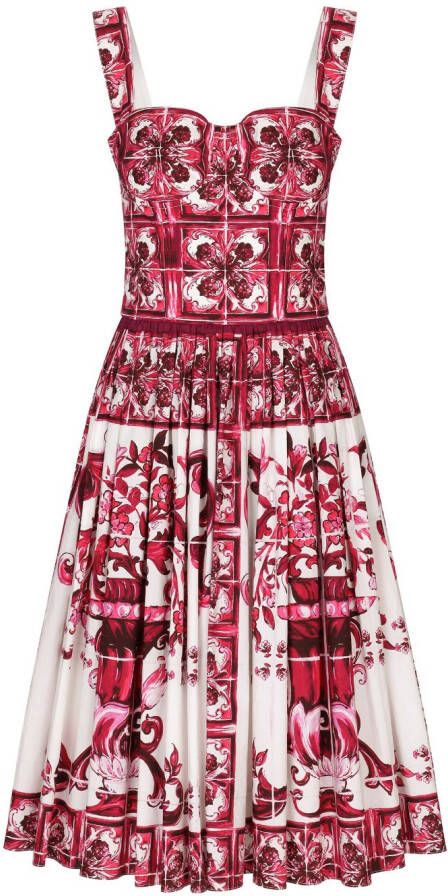 Dolce & Gabbana Flared jurk Rood