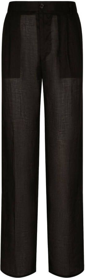 Dolce & Gabbana Linnen pantalon Zwart