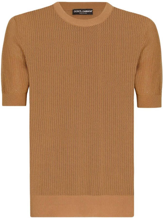 Dolce & Gabbana Gebreid T-shirt Bruin