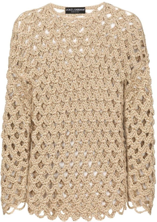 Dolce & Gabbana Gehaakte sweater Beige