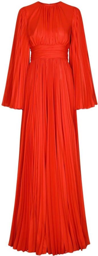 Dolce & Gabbana Geplooide avondjurk Rood