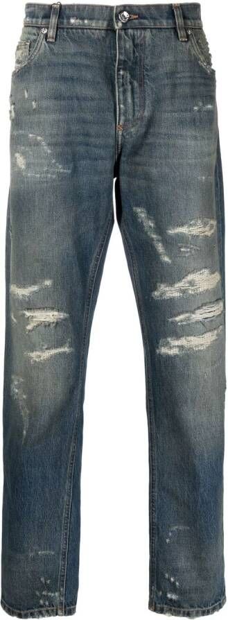 Dolce & Gabbana Gerafelde jeans Blauw
