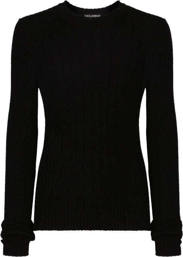 Dolce & Gabbana Geribbelde trui Zwart