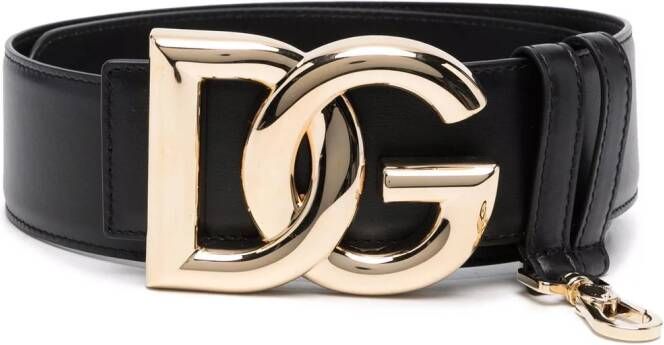 Dolce & Gabbana Gespriem met logo Zwart