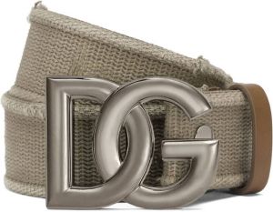 Dolce & Gabbana Gespriem met logoplakkaat Beige