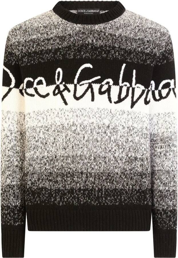 Dolce & Gabbana Gestreepte trui Zwart