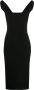 Dolce & Gabbana Getailleerde midi-jurk Zwart - Thumbnail 1