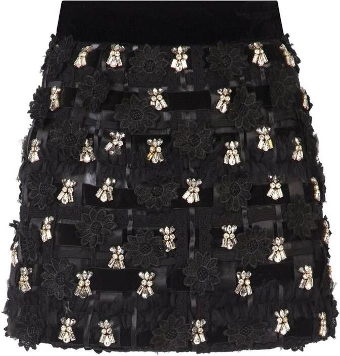 Dolce & Gabbana Geweven mini-rok Zwart